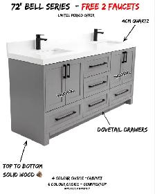 Grey Vanity, Kitchen Cabinet, Countertop, Mirror - Photo 2