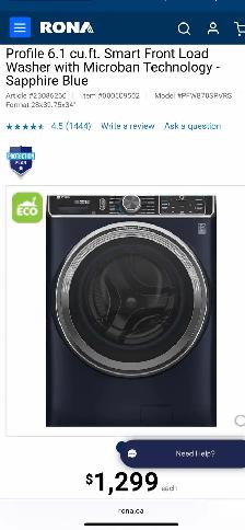 NEW 28" GE Profile (6.1 Cu.Ft) Front Load Washer - Photo 10