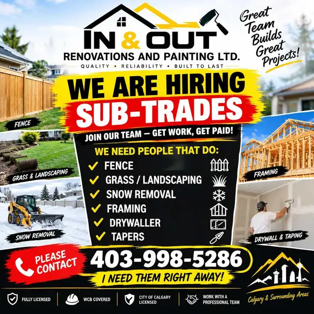 hiring subtrades