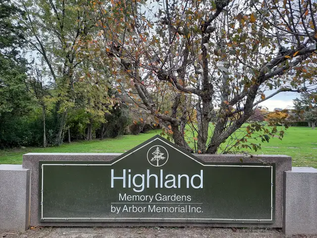 PREMIUM CEMETERY PLOTS FOR SALE. Highland Memorial Garden