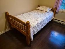 Single Bunk Bed .. Solid Pine, bedding Free city delivery!