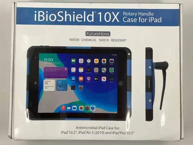 FutureNova iBioShield 10X Antimicrobial iPad Case, Rotary Handle