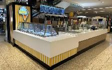 Yogurt and Ice Cream Shop in a Busy Mall
