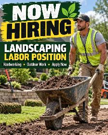 Landscaping labor $22ph