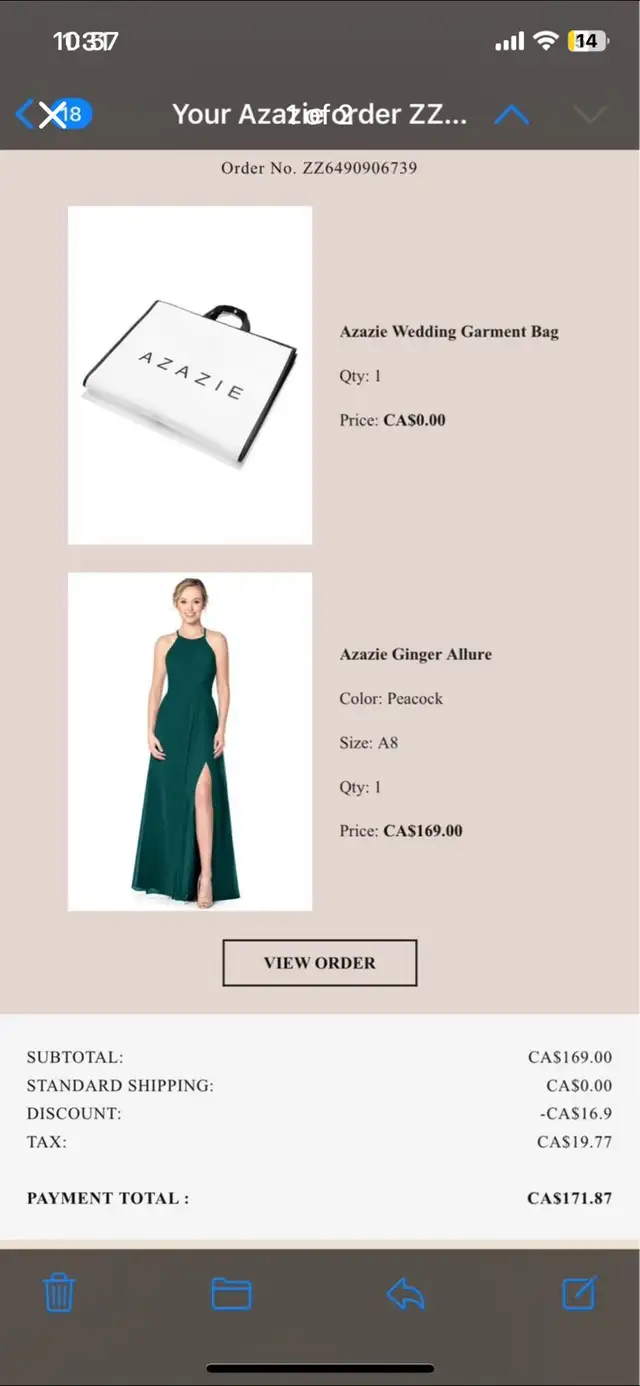Azazie dress