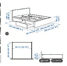 IKEA MALM bed - with Mattress $200 - Photo 2