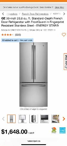 NEW 30" GE French Door Fridge (20.8 Cu.Ft) Stainless Steel - Photo 10