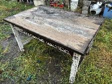 Old Vintage solid wood table. 7 acres of stuff here