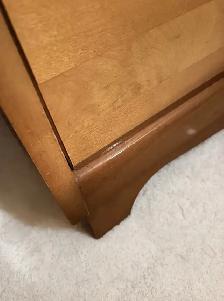 vintage solid wood art deco dresser chest of drawers - Photo 2