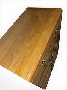 vintage solid wood art deco dresser chest of drawers - Photo 3