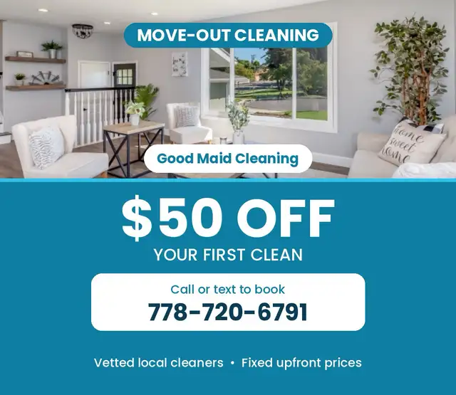 Move-Out Cleaning – Get Your Deposit Back – $50 Off