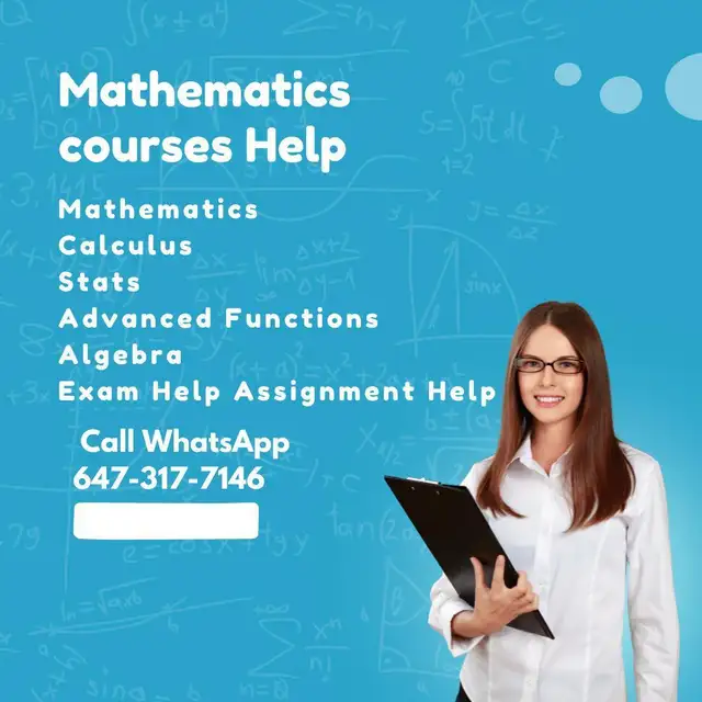 MATH / CALCULUS / STATS PANIC?We crush it — A  is standard!
