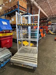 Used aluminum order picking platform for use with warehouse rack - Photo 3