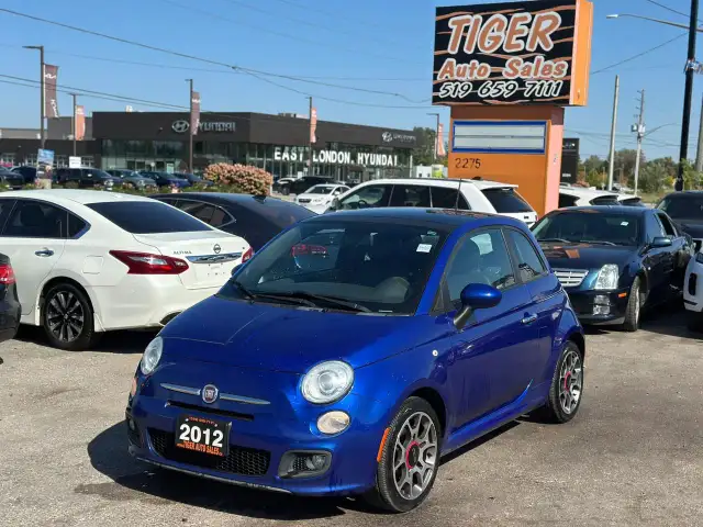 2012 Fiat 500 SPORT, ROOF, ONLY 151KMS, WINTER WHEELS, CERTIFIED
