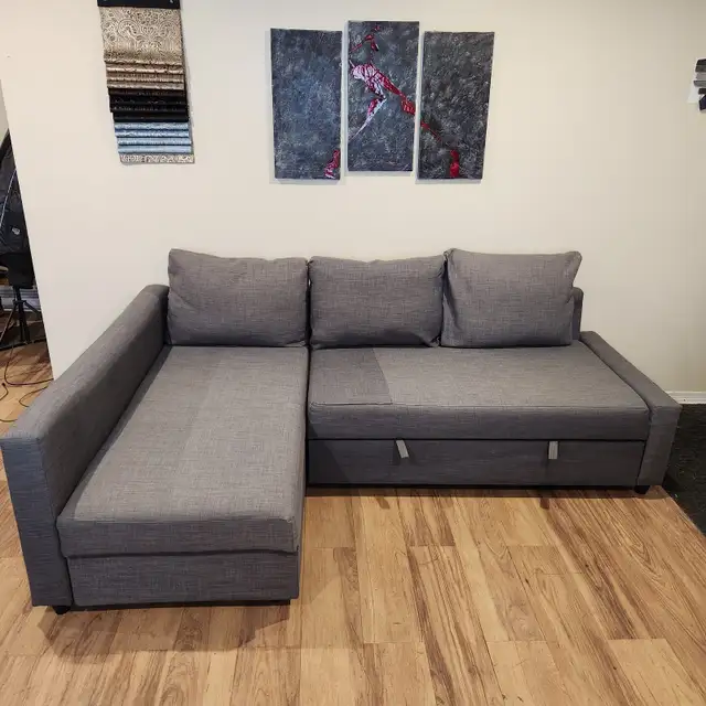 Used (Good Condition) Grey IKEA sofa bed   FREE DELIVERY
