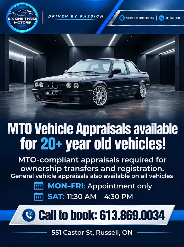 MTO VEHICLE APPRAISALS