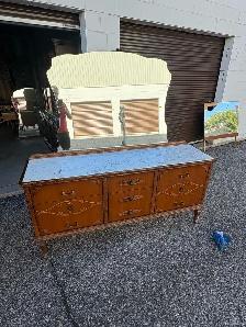 Free delivery antique Vintage Dresser with top marble