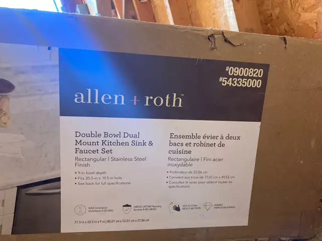 Allen   Roth Double Bowl Kitchen Sink
