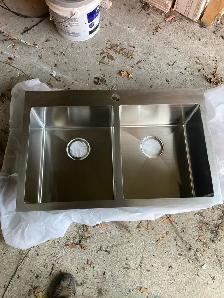 Allen   Roth Double Bowl Kitchen Sink - Photo 3