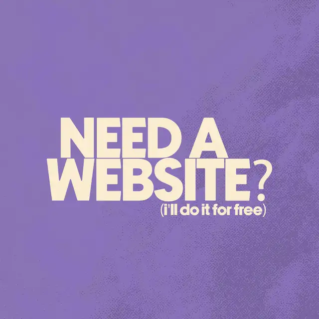 Need a new website? (free offer)