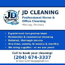 JD Cleaning — Professional Home & Office Cleaning (Winnipeg)