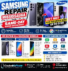 Samsung Smartphone screen replacement, the day service