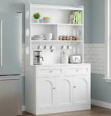 Brand New White Kitchen Pantry Cabinet with Hutch $279