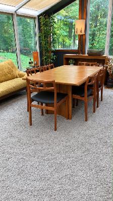 Mid century TEAK TECK Ensemble salle à manger TRÈS GRANDE Table