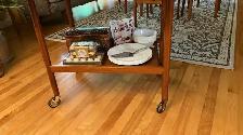 Mid century modern. TEAK TECK. Chariot de bar / dessert / table - Photo 4