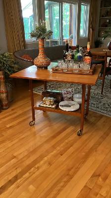 Mid century modern. TEAK TECK. Chariot de bar / dessert / table - Photo 5