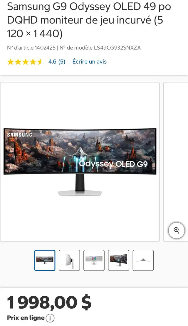 Samsung G9 Odyssey OLED 49 TV