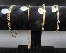 10k & 14k Gold Bracelets / Anklets with Diamonds, Amethyst..