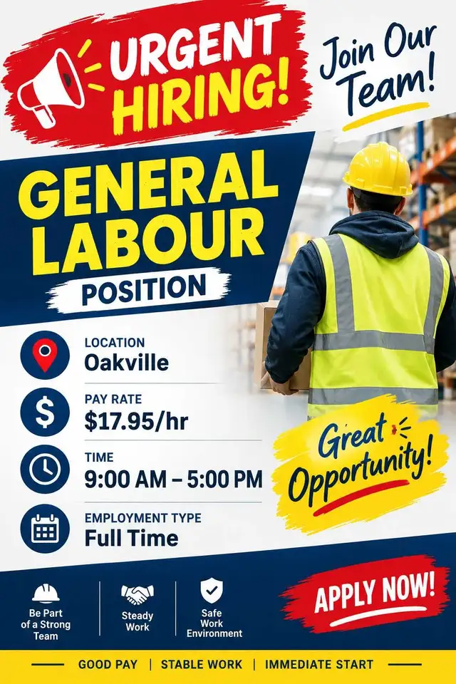 URGENT HIRING GERNAL LABOR