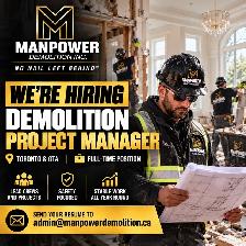 MANPOWER DEMOLITION HIRING EXPERIENCED PROJECT MANAGER