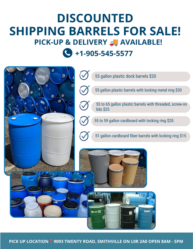 $10 shipping barrels Available!!