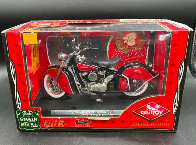 1:10 Scale 1948 Indian Chief 348 Diecast Motorcycle Unopened Box