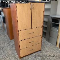 Two-Tone 2 Door, 3 Drawer Storage & File Cabinet