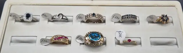 10k & 14k Gold Rings with Diamonds, Sapphire, Rubies..