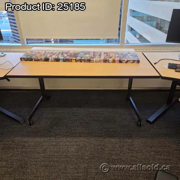 Blonde Rolling Office Meeting Training Table 60' x 30'