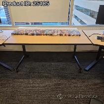 Blonde Rolling Office Meeting Training Table 60' x 30'