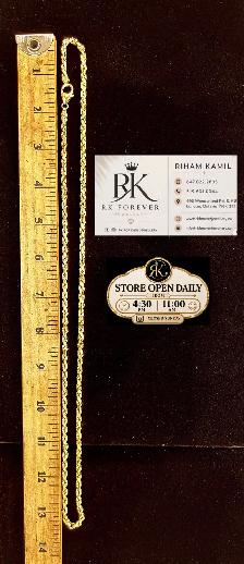 10K  yellow Gold Rope Chain # R58 - Photo 6