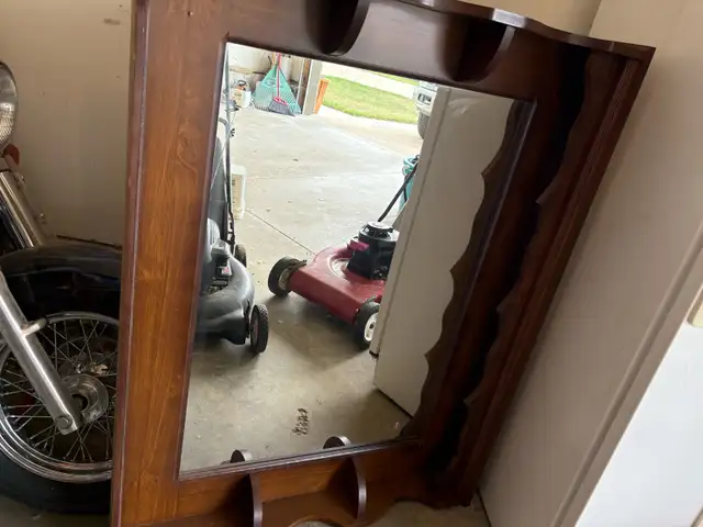 Mirror with shelves
