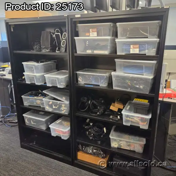 Steelcase Black Metal Bookshelf Bookcase 36' x 15' x 72'