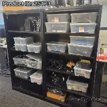 Steelcase Black Metal Bookshelf Bookcase 36' x 15' x 72'