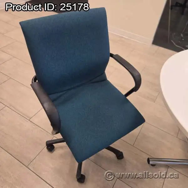 Blue Pattern Steelcase Protege Office Meeting Chair