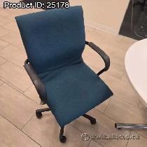 Blue Pattern Steelcase Protege Office Meeting Chair