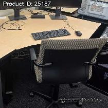 Brown Pattern Steelcase Protege Office Task Meeting Chair - Photo 2