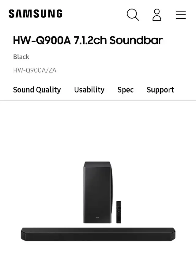 Samsung HW-Q900A/ZC 7.1.2ch Soundbar - Unopened Box