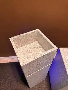 Modern Faux-Stone Indoor Pedestals / Plant Stands - Photo 2