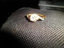 18 kt yellow gold diamond ring